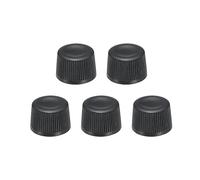 QUARKZMAN Potentiomètre Contrôle Bouton ABS Guitare Bouton pour Électrique Guitare, Puissance Amplificateurs Stéréos Basses Volume Tonalité 6mm D Type Tige Noir 5pcs