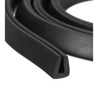 QUARKZMAN Profilé de Bord en Forme de U, Bande de Protection en Caoutchouc de 2 Mètres de Longueur, Convient pour des Bords de 2,5 à 3 mm d'Épaisseur, (9/32" L x 25/64" H) Noir