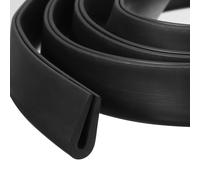 QUARKZMAN Profilé de Bord en Forme de U, Bande de Protection en Caoutchouc de 2 Mètres de Longueur pour Bord de 2,5-3 mm, (5/16" L x 45/64" H) Noir