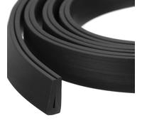 QUARKZMAN Profilé De Bord En U, Longueur 6m Protection En Caoutchouc Bande De Joint Plat Pour Bord 1mm, (5mm L x 12mm H) Noir