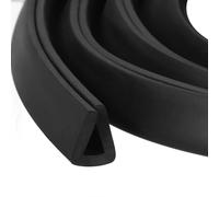 QUARKZMAN Profilé En U, Longueur 4m Protection En Caoutchouc Pour Bord Plat Adapté Pour Bords De 5mm (9mm x 11mm L x H) Noir