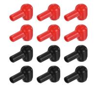QUARKZMAN Protecteur De Borne De Batterie, 12 Pcs Cache-Borne Protecteur Camion Cache Pour Pôles Positif Et Negatif Capuchons L6-10-31mm