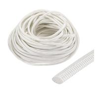 QUARKZMAN Protecteur de câble Isolant, 4mm/0,16 Pouce-30m/98 Pieds Gaine en Fibre de Verre Haute température Blanc