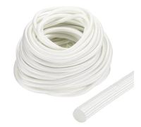 QUARKZMAN Protecteur De Câble Isolant, 6mm/0.24 Pouce-30m/98 Pieds Manchon en Fibre De Verre Haute Température Blanc