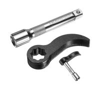 QUARKZMAN Pry Bar Wrench Adapter, 1/2" D En Forme D'Étoile En Acier Au Carbone Outil D'Extraction De Demi-Arbre Tête De Clé À Levier Adaptateur Espaces Restreints Réparation Automobile