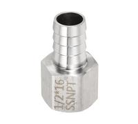 QUARKZMAN Raccord Barbelé en Acier Inoxydable 1/2" NPT Femelle pour 5/8" ID De Tuyau pour Raccord De Tuyau Home Brew Connecteur Fileté Direct Construction Durable