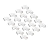 QUARKZMAN Raccord de Coude à 90 Degrés pour Conduit en PVC de 20 mm, Blanc, pour Changer de Direction, Idéal pour Étagère en PVC, Tuyau d'Arrosage de Jardin, Conduit Électrique - Lot de 30