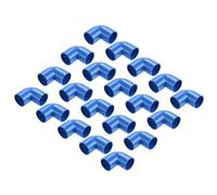 QUARKZMAN Raccord de Coude à 90 Degrés pour Conduit en PVC de 20 mm, Couleur Bleue, pour Changer de Direction, Idéal pour Étagère en PVC, Tuyau de Jardin, Conduit Électrique - Lot de 30