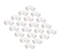 QUARKZMAN Raccord de Coude à 90 Degrés pour Conduit en PVC de 25 mm, Blanc, pour Changer de Direction, Idéal pour Étagère en PVC, Tuyau d'Arrosage de Jardin, Conduit Électrique - Lot de 30
