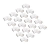 QUARKZMAN Raccord de Coude à 90 Degrés pour Conduit en PVC de 32 mm, Couleur Blanche, pour Changer de Direction, Idéal pour Étagère en PVC, Tuyau de Jardin, Conduit Électrique - Lot de 30