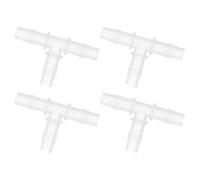 QUARKZMAN Raccord en T de 3/8" avec Embouts barbelés, 4 pièces, raccord Plastique à 3 Voies égal avec Embouts barbelés pour Tuyau, Tube, Ligne d'air, Carburant Domestique, gaz et Liquide