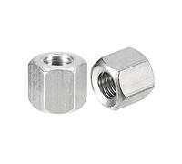 QUARKZMAN Raccord Fileté M8 x 1.25 Pas 12mm Longueur Écrous D'accouplement, 10pcs 304 Acier Inoxydable Métrique Écrous D'accouplement Hexagonaux