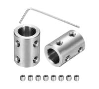 QUARKZMAN Raccord Rigide À Vis 12mm À 12mm D'Arbre L22mm X D18mm Joint En Acier Ensemble D'Accouplements Rigides Pour Imprimantes 3D DIY Encodeur Avec 24 Vis & Clé Hexagonale, 6 Pcs