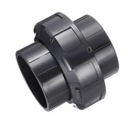 QUARKZMAN Raccords De Tuyaux En PVC Union 4" Raccord D'Union À Emboîtement Pour Tuyau Adapter Grade Meuble Pour Tuyau D'Arrosage Piscine Plomberie Extérieure Gris Foncé