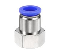 QUARKZMAN Raccords Push to Connect Tube OD 12mm x Filetage NPT Femelle 1/2" Pneumatiques Droits PCF12-N04 Raccords de Ligne d'Air Connexion Rapide Raccords de Tuyau d'Air, Bleu