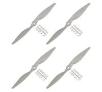 QUARKZMAN RC Hélices 2 Palettes Palettes Hélices 11x5.5 pouce Gris avec Adaptateur Anneaux pour Electrique Avion Aéronef, Paquet de 4