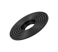 QUARKZMAN Réducteur de bonde en Silicone Adaptateur, Couvercle de bonde pour Trous de 1,8-5,4" pour tuyaux de Salle de Bain ou Cuisine, Noir