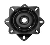 QUARKZMAN Remplacement de pivot de tabouret de bar de 5 pouces, plateau tournant Lazy Susan à rotation de 360°, plaque de montage de base pivotante de siège à roulement, noir (125x1.8mm)
