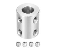QUARKZMAN Rigid Screw Coupling 6.35mm To 10mm Shaft Coupler Connector L25mm X D20mm Steel Joint Connector Rigid Coupling Set Pour 3D Printers DIY Encoder With 4 M5 Screw