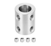 QUARKZMAN Rigid Screw Coupling 6.35mm To 12mm Shaft Coupler Connector L25mm X D20mm Steel Joint Connector Rigid Coupling Set Pour 3D Printers DIY Encoder With 4 M5 Screw