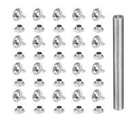 QUARKZMAN Rivets à strass 80 pièces 9mm Argent Blanc
