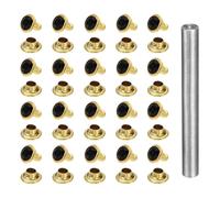 QUARKZMAN Rivets en cristal 6mm à clous rapides 80 Pièces Or, Noir