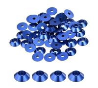 QUARKZMAN Rondelles en cône M2, rondelles de tête de coupe en aluminium anodisé pour vis RC/FPV/PC/Drone/Pièces de modèle d'accessoires mécaniques, paquet de 50 (Bleu foncé)