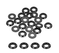 QUARKZMAN Rondelles Fraisées à Coupelle Conique M6, Diamètre Du Trou 6 mm / 0,24"Joints en Aluminium Joint de Rondelle de Tête de Coupelle pour Vis Rc/Fpv/Pc/Drone, Paquet de 20 (Noir)