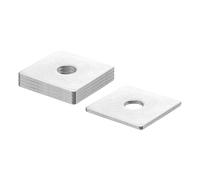 QUARKZMAN Rondelles Metal Carré M12, 5 Pièces 12mm ID x 50mm OD x 2mm Épaisseur Rondelles Plates en Acier Inoxydable 304, Bagues de Montage pour Vis, Boulons, Charnières de Porte