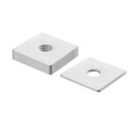QUARKZMAN Rondelles Metal Carré M12, 5 Pièces 12mm ID x 50mm OD x 3mm Épaisseur Rondelles Plates en Acier Inoxydable 201, Bagues de Montage pour Vis, Boulons, Charnières de Porte