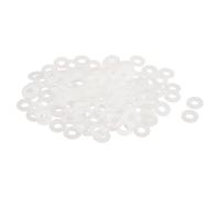 QUARKZMAN Rondelles Plates en Nylon M4 4x10x1mm(IDxODxÉp) Blanc 120Pcs | Rondelle Lisse Joints en Plastique Joint d'Étanchéité Entretoise Bague