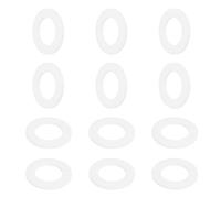 QUARKZMAN Rondelles Plates PTFE, 12Pièces 30mm DE 18mm DI 2mm Épaisseur Joint D'Étanchéité Espaceur Bague Pour Robinet Tuyau Raccord Boulon Machinerie, Blanc