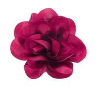 QUARKZMAN Rose Flower Brooch, 4.3 Inch Handmade Satin Fabric Lapel Pins Flower Brooch Pin Elegant Floral Hair Clip Pour Women Wedding Party Dance Banquet Dress, Rose Pink