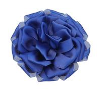 QUARKZMAN Rose Flower Brooches And Pins, 4.3 In Flower Lapel Pins, Large Rose Floral Brooches Pour Women Wedding Party Dance Dress Suit Clothes Accessories Jewelry Gifts (Style 1 Sea Blue)