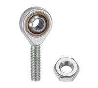 QUARKZMAN Rotorfile A Tête Sphérique M8, M8x1.25 Filetage À Gauche, Acier Chromé Auto-Lubrifiant Rotule À Charnière Pour Porte Battante, Automotive