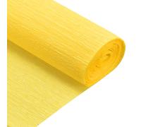 QUARKZMAN Rouleau de Papier Crépon 210cm de Long 50cm de Large Papier Crepon pour la Cérémonie de Mariage, Diverses Grandes Décorations de Festivals, Jaune Abricot