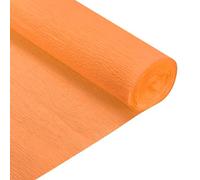 QUARKZMAN Rouleau de Papier Crépon 210cm de Long 50cm de Large Papier Crepon pour la Cérémonie de Mariage, Diverses Grandes Décorations de Festivals, Orange Jaune