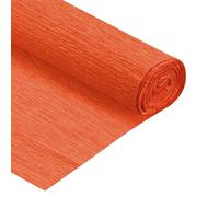QUARKZMAN Rouleau de Papier Crépon 210cm de Long 50cm de Large Papier Crepon pour la Cérémonie de Mariage, Diverses Grandes Décorations de Festivals, Orange Rouge