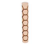 QUARKZMAN Rouleau en Bois pour Argile 4" Motif Hexagonal Rouleaux en Bois Outils de Poterie Rouleaux de Texture en Bois pour Argile Pâte à Modeler Bricolage
