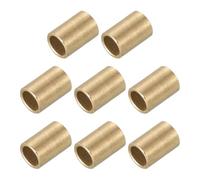 QUARKZMAN Roulements À Bague, Alésage De 6mm x Diamètre Extérieur De 8mm x Longueur De 12mm coussins Auto-Lubrifiants En Laiton Coulé Roulements D'Arbre Lisses (Ton Or, Lot De 8)
