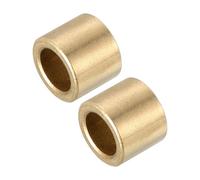 QUARKZMAN Roulements À Douille, Alésage De 16mm x Diamètre Extérieur De 20mm x Longueur De 10mm Douilles Auto-Lubrifiantes En Laiton Coulé Pièces De Machines (Ton Or, Pack De 2)