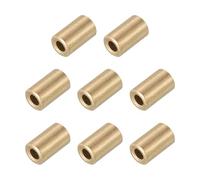 QUARKZMAN Roulements À Douille,Alésage De 5mm x Diamètre Extérieur De 8mm x Longueur De 10mm Douilles Autolubrifiantes En Laiton Coulé Roulements D'Arbre Lisses(Ton Or, Lot De 8)