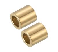 QUARKZMAN Roulements À Douille, Alésage De 6mm x Diamètre Extérieur De 12mm x Longueur De 20mm Douilles Auto-Lubrifiantes En Laiton Coulé Roulements D'Arbre Lisses(Ton Or, Lot De 2)