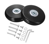 QUARKZMAN roulettes Remplacement pour Bagages 60 x 14mm/2,4" x 0,6" en Caoutchouc avec Roulements à Billes Kits de Réparation pour Valise, Baisers en Ligne, Skate Extérieur, Noir, 1 Ensemble