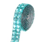 QUARKZMAN Ruban À Strass Cristal, 1 Yard x 0.79 Pouce Autocollant Ruban À Strass Bande Ceinture Enveloppe Pour Gâteaux De Anniversaire DIY Artisanat Décoration Voiture Maison, Bleu Lac