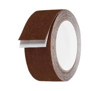 QUARKZMAN Ruban Antidérapant 2 Pouce x 16.5 Ft Imperméable Givré Support auto-Adhésif de Bande de Grille Antidérapante pour Marches d'Escalier, Plancher de Bois Franc, Brun