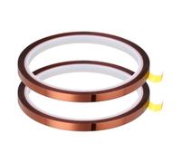 QUARKZMAN Ruban Chauffant, 2 Rouleaux 6mmx27m 88Ft Ruban Adhésif Haute Température Résistant à Chaleur pour Sublimation, Presse à Chaud, Transfert de Chaleur, Circuits Imprimés, Marron