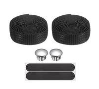 QUARKZMAN Ruban De Guidoline Vélo PU EVA Souple Ruban De Guidon De Vélo Avec Bouchons D'Extrémité Pour Vélo De Route Pliable Améliorer La Prise En Main, Noir