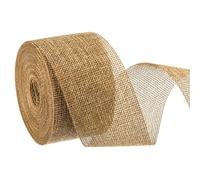 QUARKZMAN Ruban de Jute, Ruban de Jute Câblé de 2 Pouces de Large Sur 10 Yards pour Emballage Cadeau et Décoration de Mariage à la Maison, Chocolat