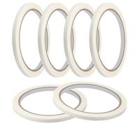 QUARKZMAN Ruban De Masquage 5 mm x 20 Mètres Ruban Adhésif Pour Peintres Rubans De Peinture Pour DIY Artisanat Arts Peinture Murale Pour Voiture Maison Bureau, Blanc, Pack De 6